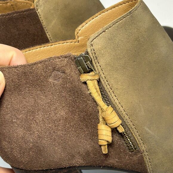 Sperry Top Sider brown leather suede bootie size 8 M Ankle Boot Side Zip - Picture 6 of 8